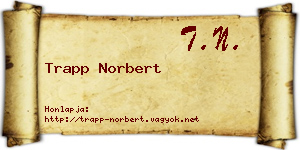 Trapp Norbert névjegykártya